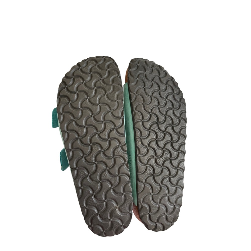 Birkenstock Arizona Soft Footbed Turquoise Nubuck Leather Sandals Size 39 8.5 - Picture 5 of 5